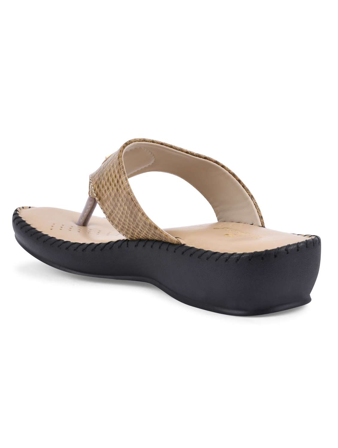 beige pu slip on sandals - 20052086 -  Standard Image - 2