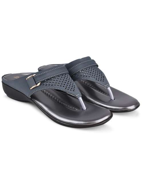 grey pvc slip on sandals - 20052093 -  Standard Image - 0