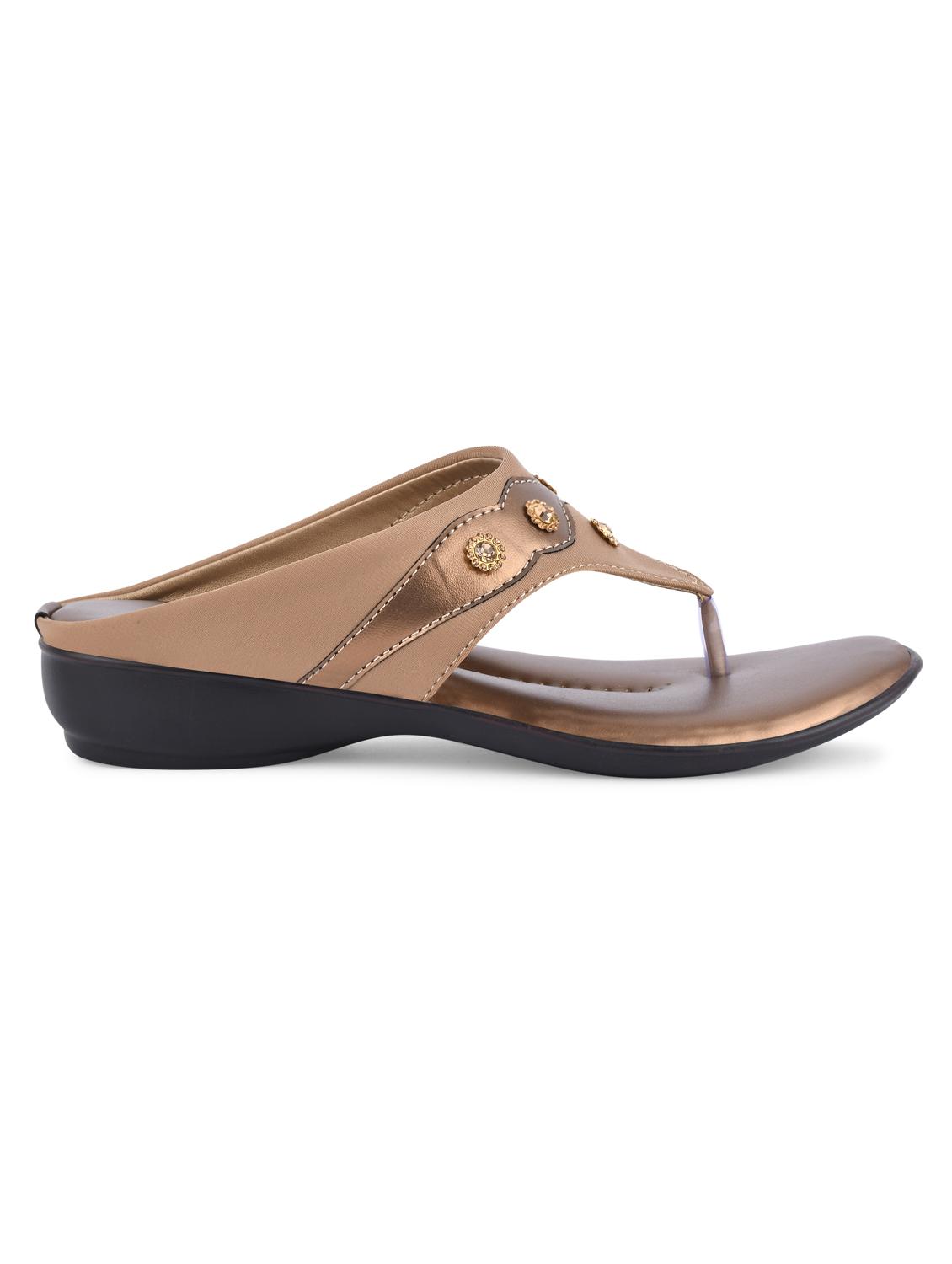 copper pvc slip on sandals - 20052095 - Standard Image - 2