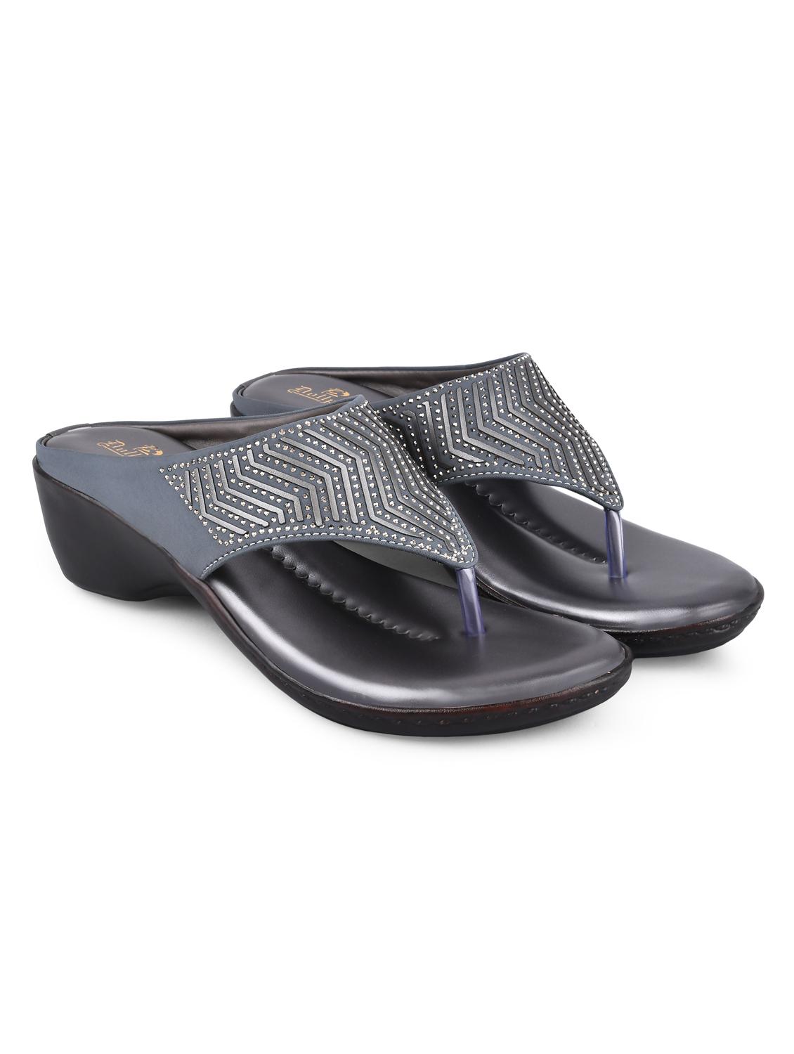 grey pvc slip on sandals - 20052099 - Zoom Image - 0