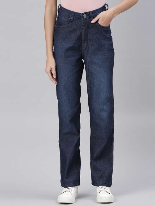 women's plain straight fit jeans - 20052133 - Standard Image - 0