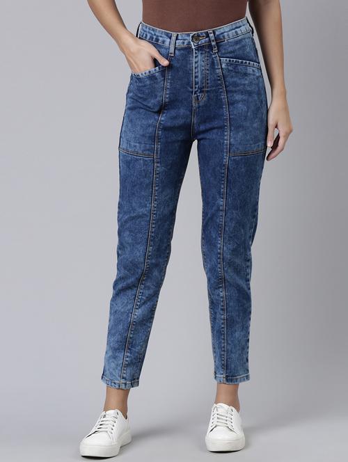 women's plain mom fit jeans - 20052150 -  Standard Image - 0