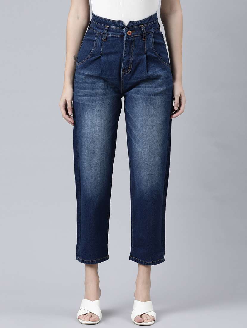 women's plain mom fit jeans
