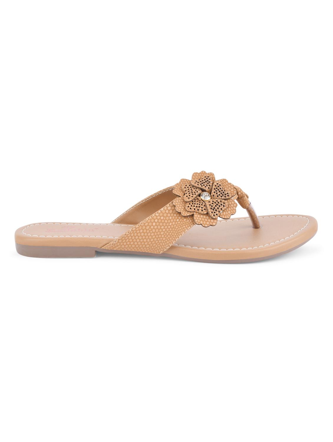 beige pu slip on sandals - 20053035 - Standard Image - 2