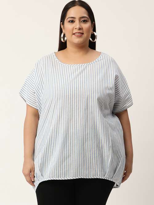 women's straight round neck top - 20053262 - Standard Image - 0