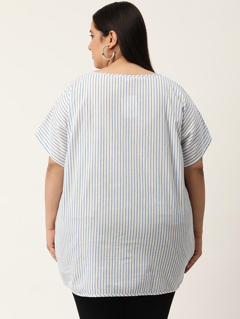 women's straight round neck top - 20053262 - Standard Image - 2
