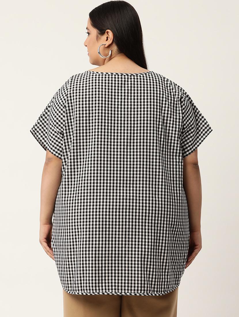 women's straight round neck top - 20053264 - Standard Image - 2