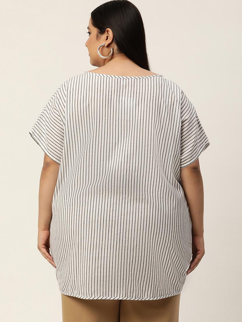women's straight round neck top - 20053265 - Standard Image - 2