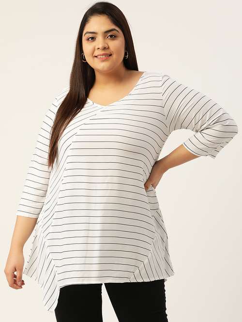 women's asymmetric v neck top - 20055690 -  Standard Image - 0