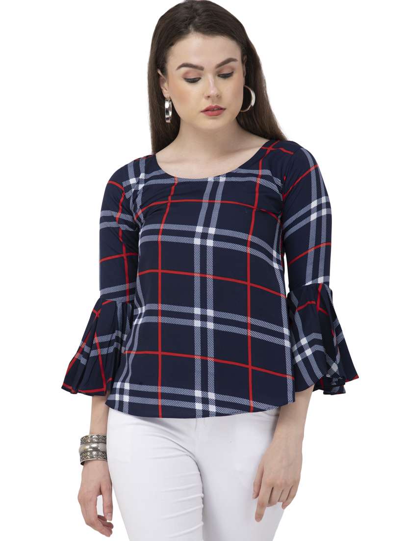 women's a line round neck top