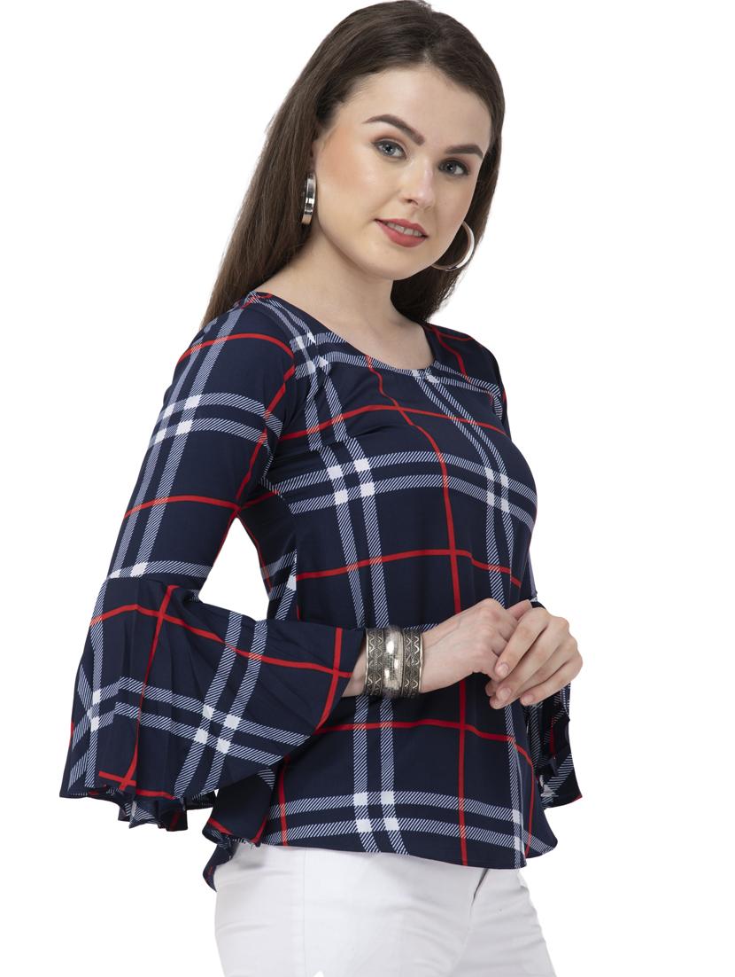 women's a line round neck top - 20056088 - Standard Image - 2