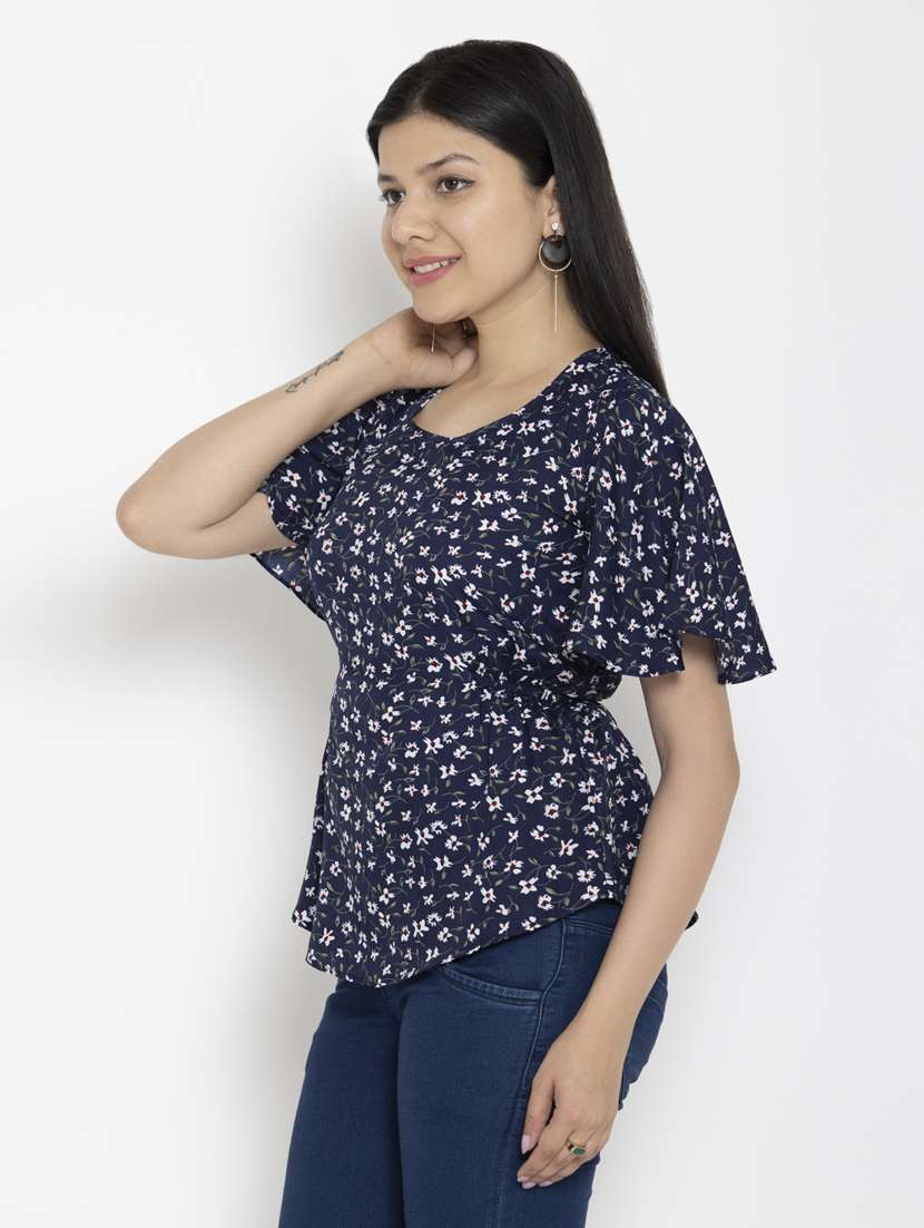 women's peplum round neck top