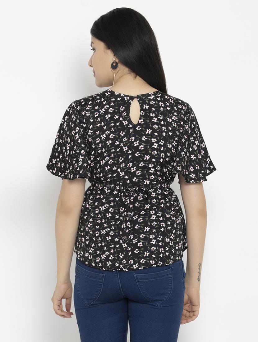 women's straight round neck top - 20056107 - Standard Image - 2