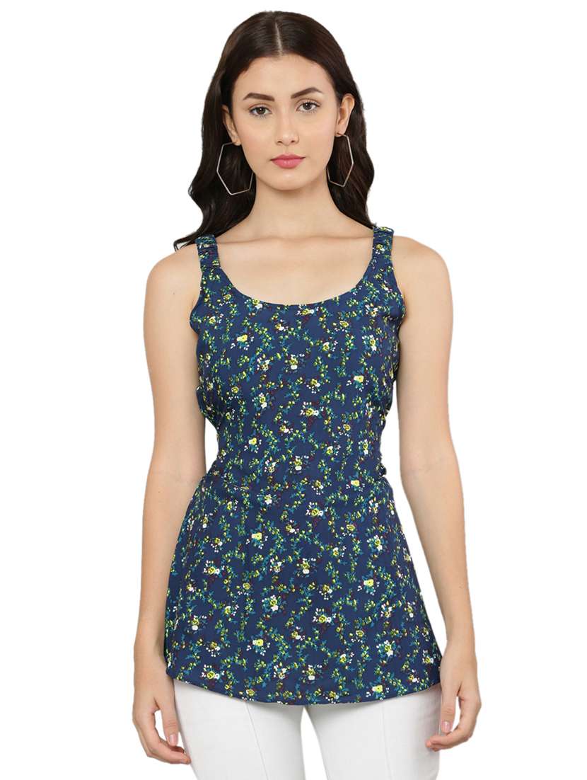 women's a line shoulder strap top