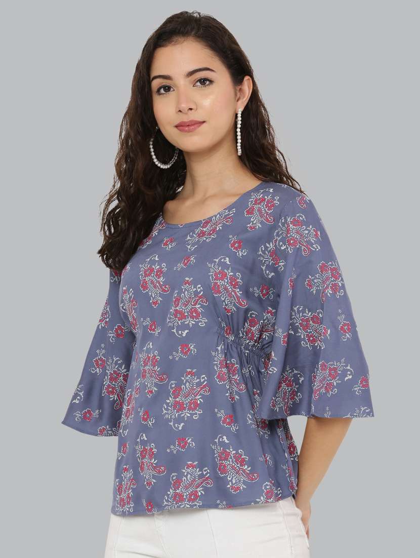 women's a line round neck top - 20056124 -  Standard Image - 2