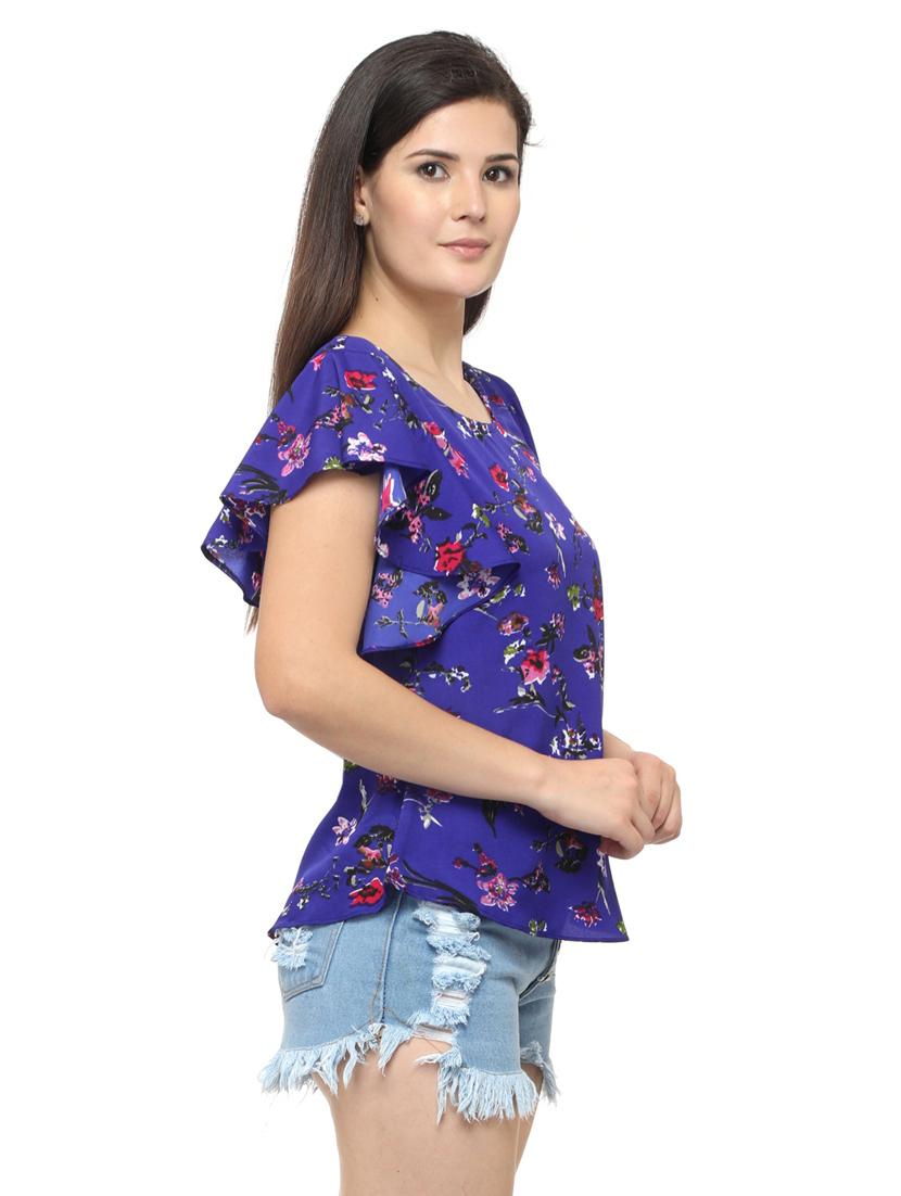 women's straight round neck top - 20056125 - Standard Image - 2
