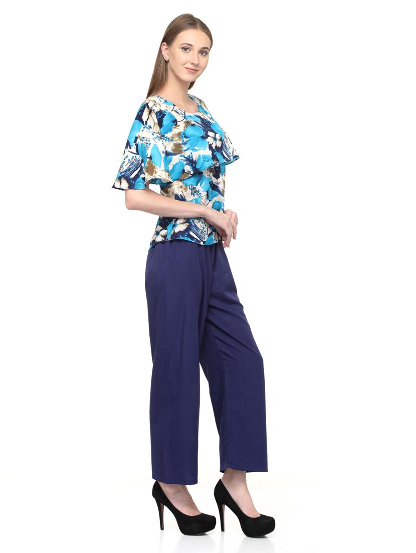 women's layered round neck top - 20056127 - Standard Image - 2