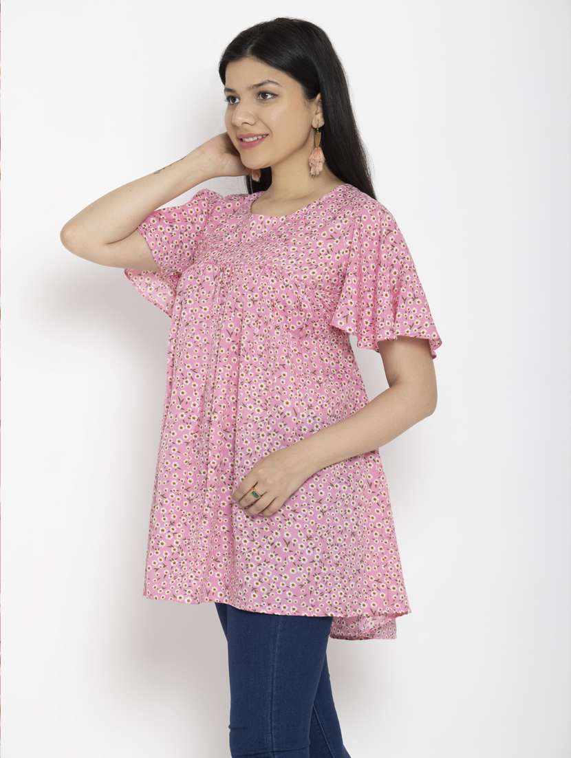 women's straight round neck top - 20056139 -  Standard Image - 2