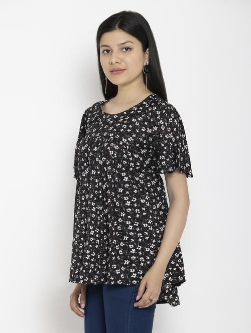 women's peplum round neck top - 20056140 -  Standard Image - 0