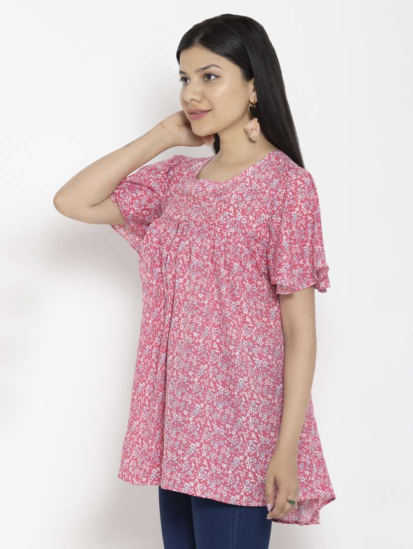 women's high-low square neck top