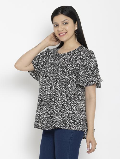 women's straight round neck top - 20056144 -  Standard Image - 0