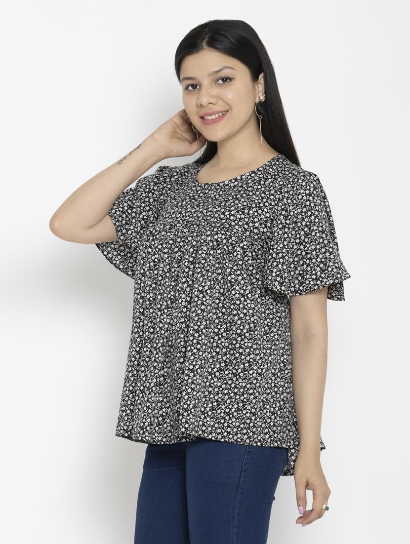women's straight round neck top - 20056144 -  Zoom Image - 0