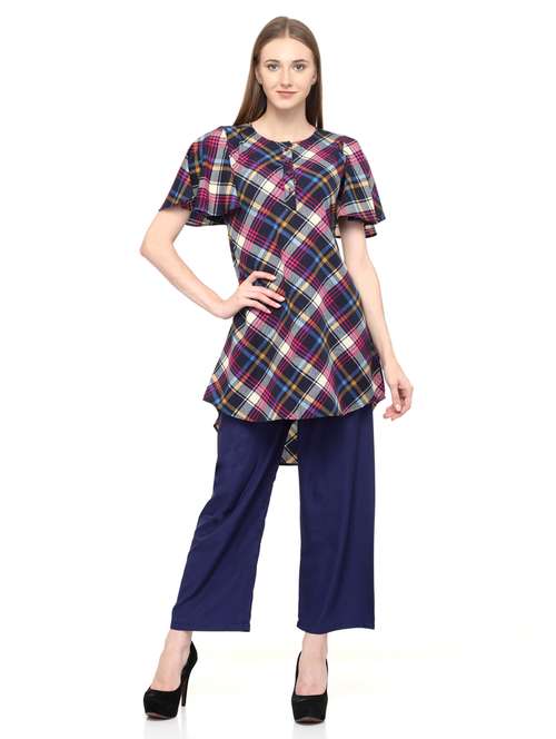 women's high-low round neck top - 20056147 -  Standard Image - 0