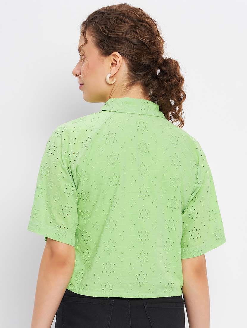 women's blouson collared top - 20056162 -  Standard Image - 2