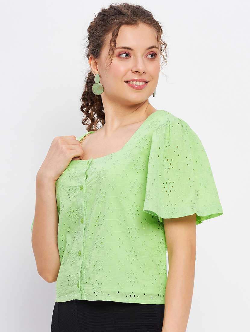 women's straight square neck top