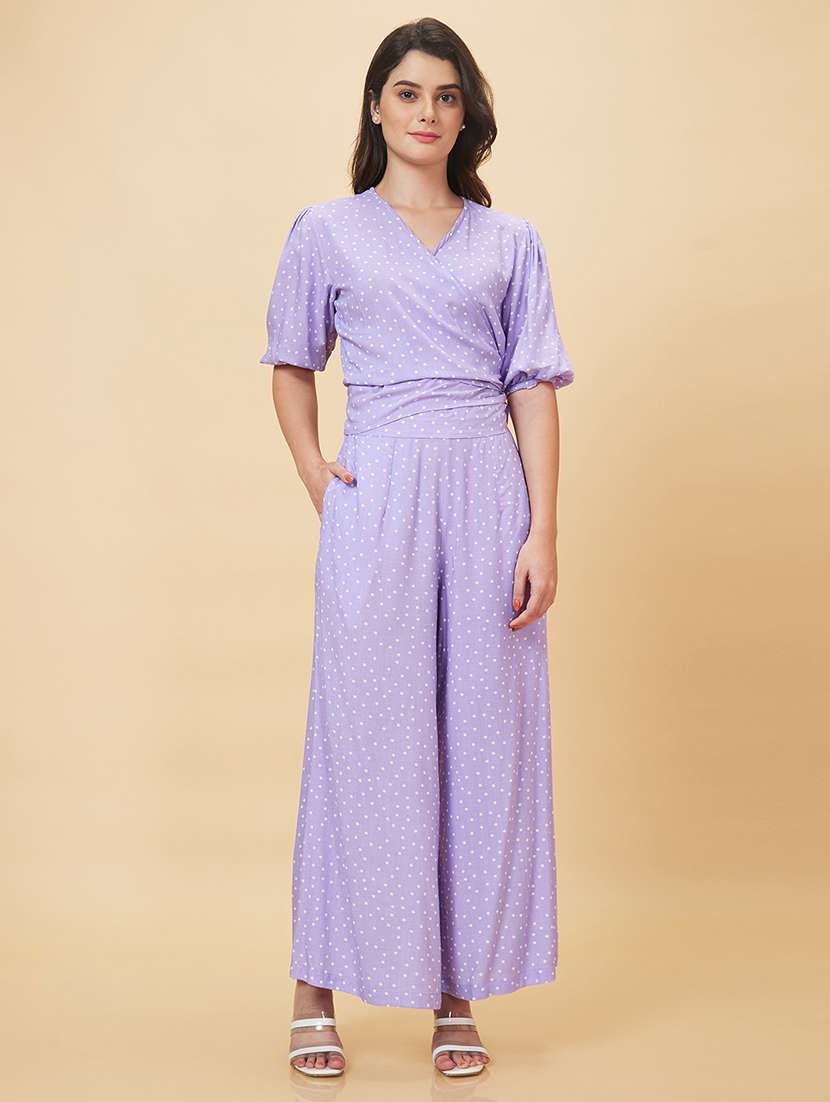 polka doted flared co-ords set