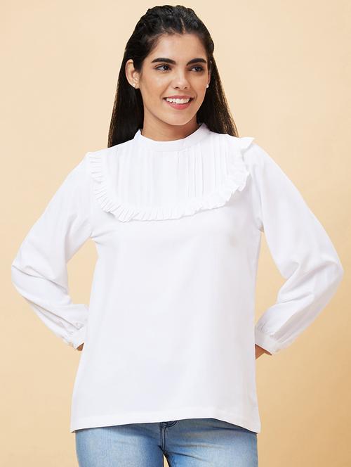 high neck solid regular top - 20056426 -  Standard Image - 0