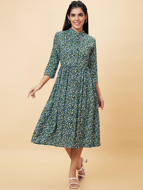 women's fit & flare floral dress - 20056445 -  Standard Image - 0