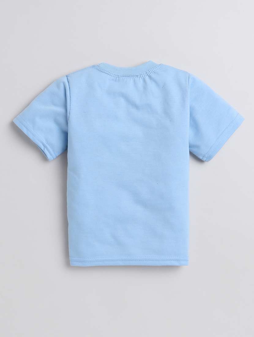 boys round neck printed shorts set - 20057326 -  Standard Image - 2