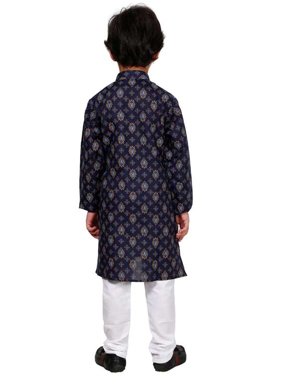 boys printed kurta pajama set - 20057413 -  Standard Image - 2
