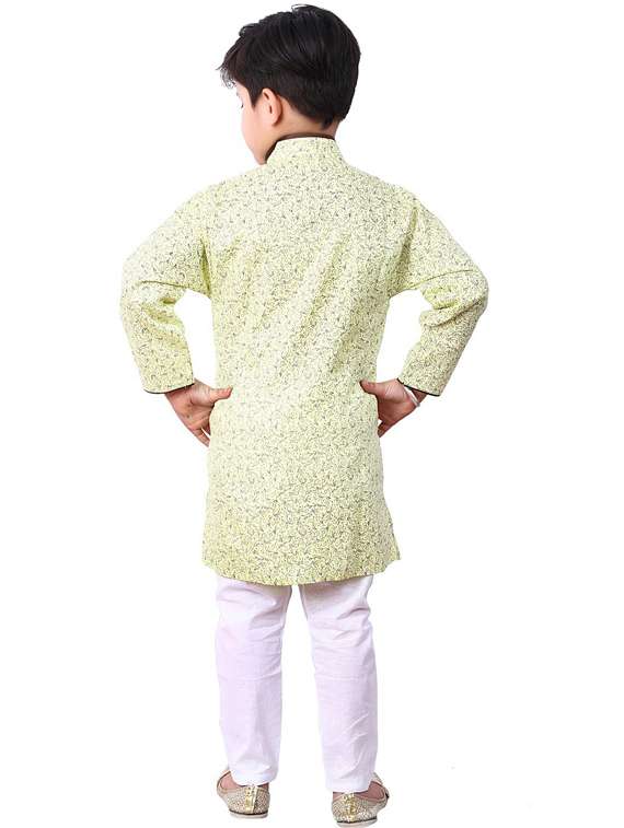 boys printed kurta pajama set - 20057447 -  Standard Image - 2