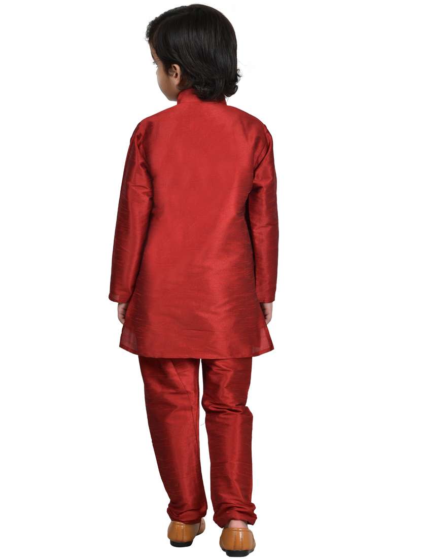 boys solid kurta pajama set - 20057478 -  Standard Image - 2