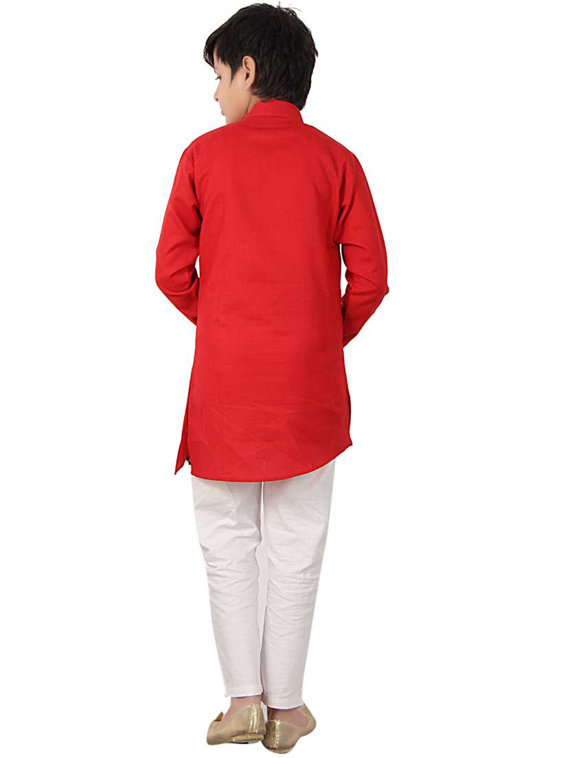 boys solid kurta pajama set - 20057505 -  Standard Image - 2