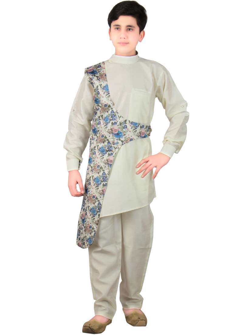 boys printed kurta pajama set