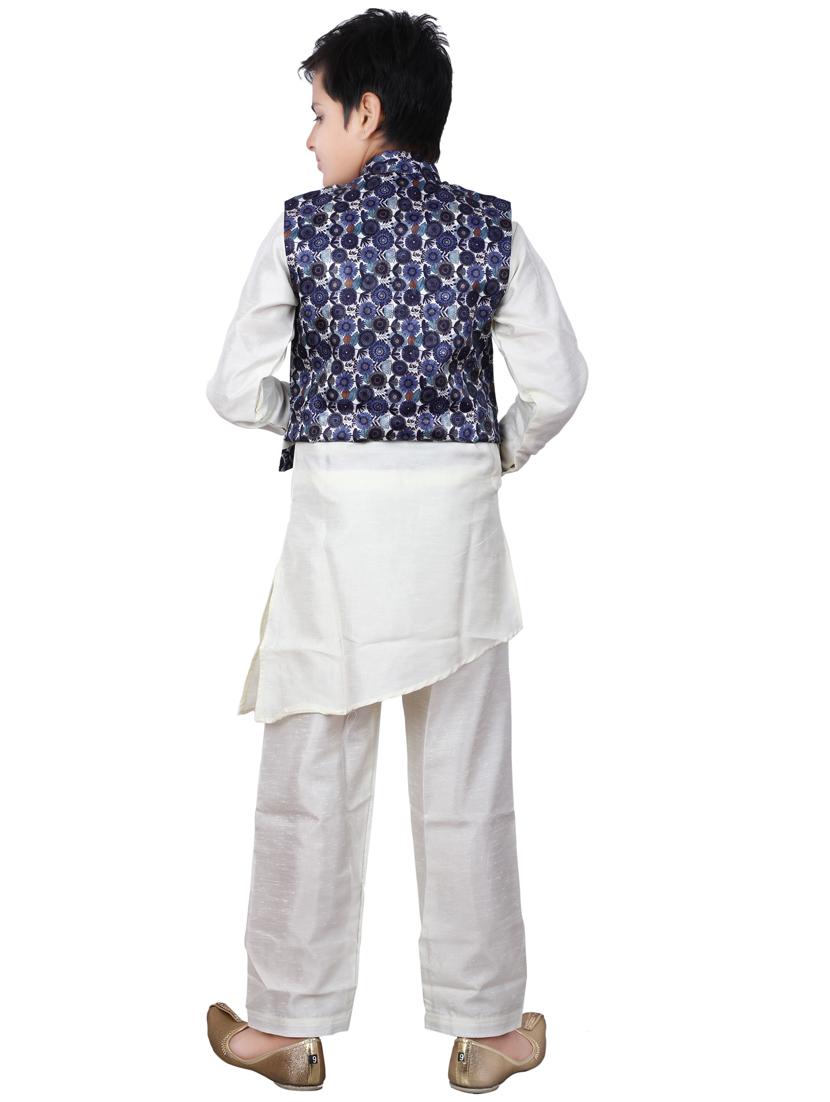 boys kurta pyjama with jacket - 20057533 - Standard Image - 2