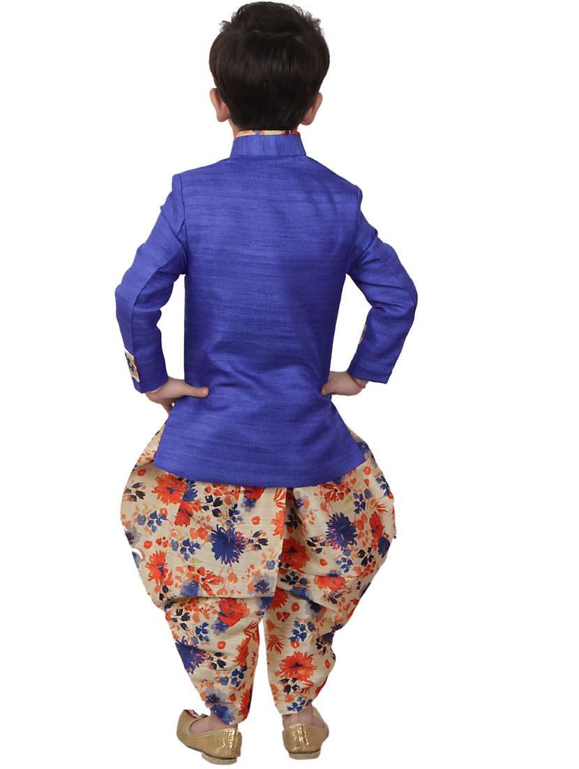 boys printed dhoti kurta set - 20057542 -  Standard Image - 2