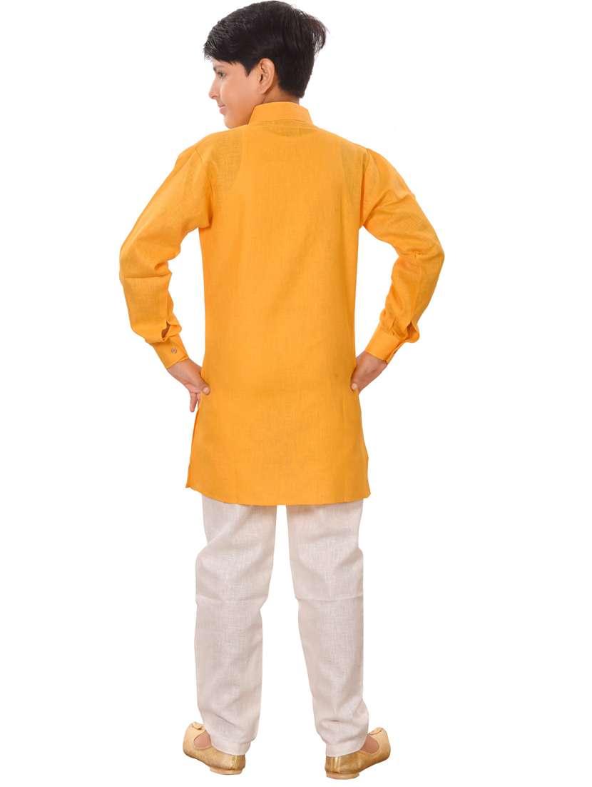 boys solid kurta pajama set - 20057547 - Standard Image - 2