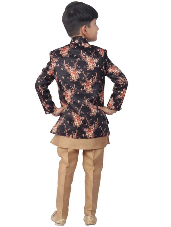 boys kurta pyjama with jacket - 20057683 - Standard Image - 2
