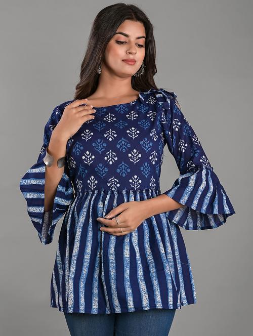 women's peplum round neck top - 20058150 - Standard Image - 0