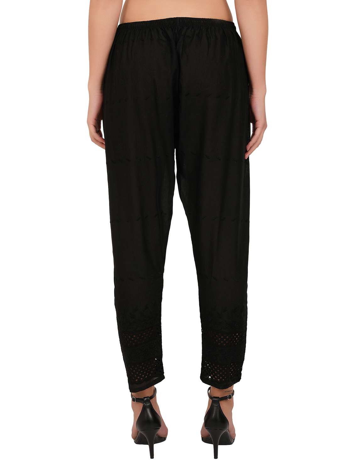 mid rise embroidered straight palazzo - 20058457 - Standard Image - 2