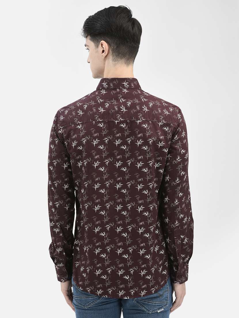 mens leaf print casual shirt - 20059162 -  Standard Image - 2