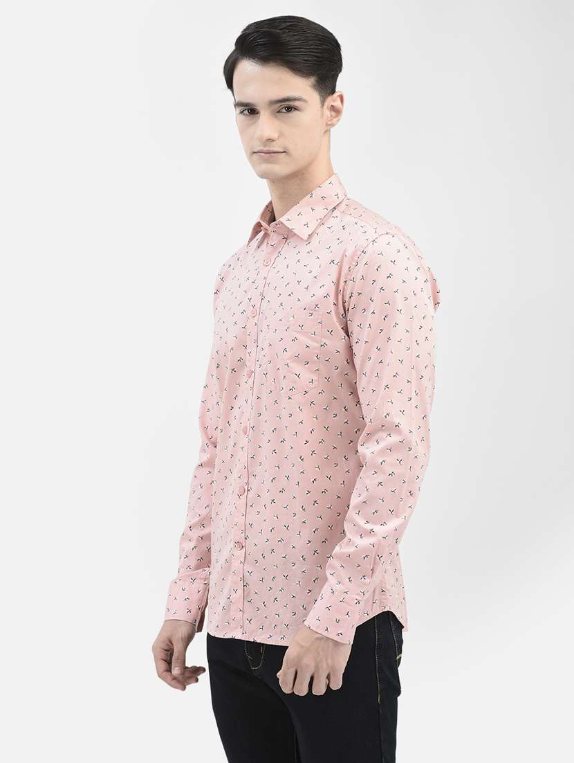 mens micro print casual shirt - 20059166 -  Standard Image - 2