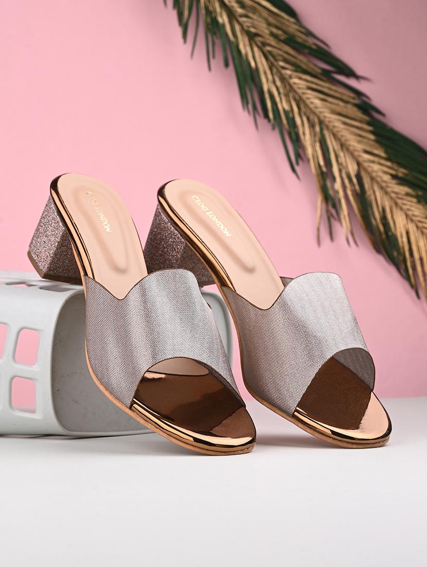 silver slip on sandal - 20059810 - Zoom Image - 0