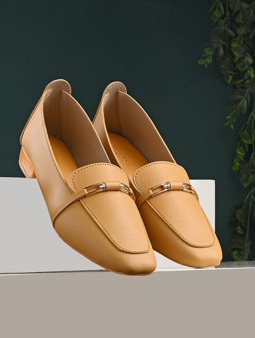 yellow synthetic slip on loafers - 20059844 - Zoom Image - 0