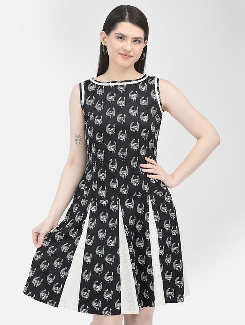 women's fit & flare floral dress - 20059934 - Standard Image - 0