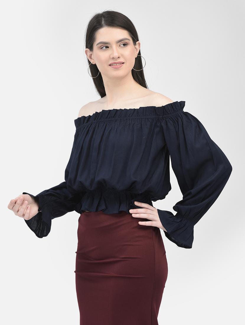 women's crop off shoulder top - 20060010 - Standard Image - 2